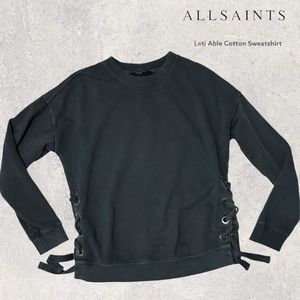 AllSaints Faded Black Leti Sweatshirt